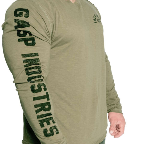 Throwback Ls Tee Washed Green - Grab & Go